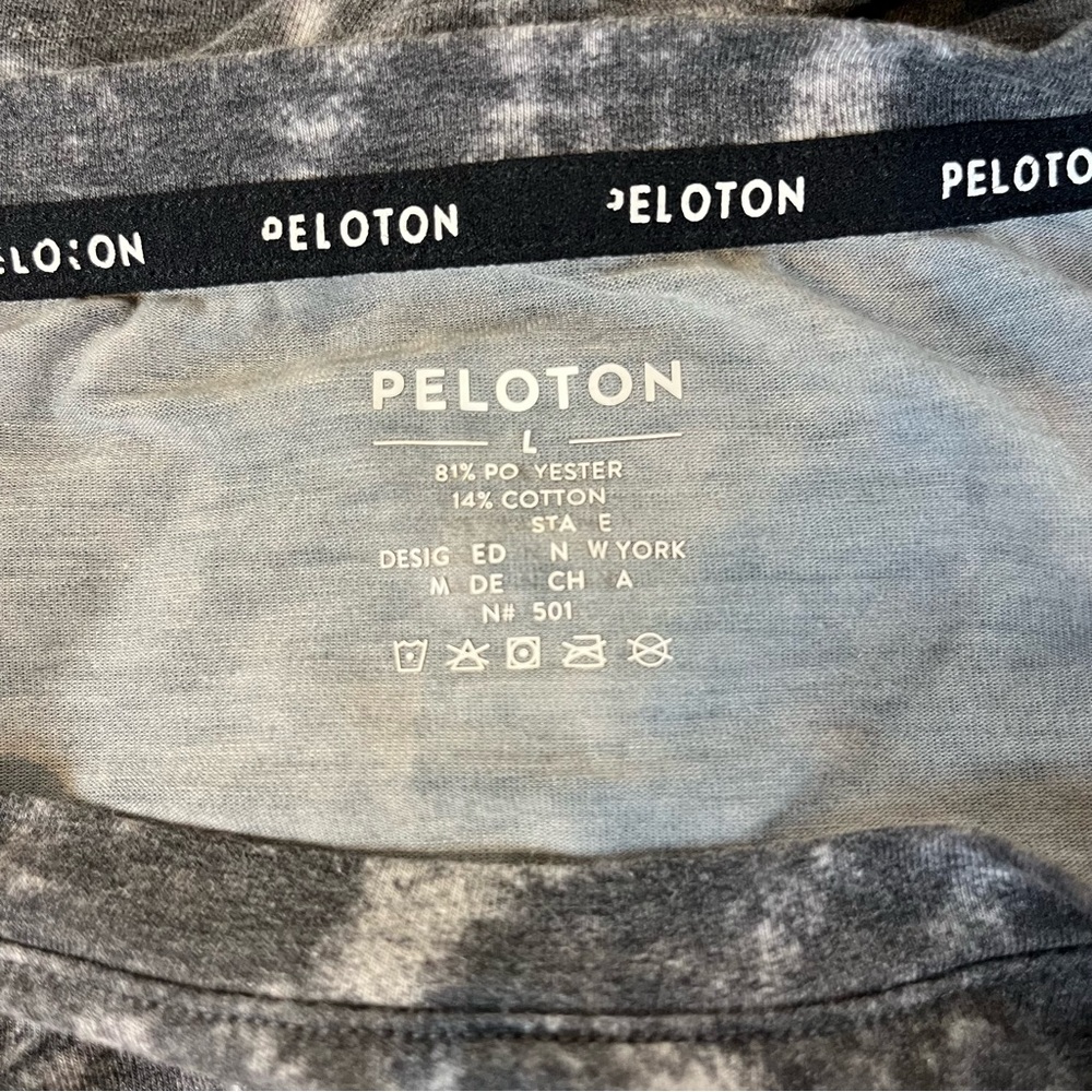 Peloton Gray Men's Shirt L Workout Athletic‎ Cycling Casual Comfy Exercise - Picture 8 of 9